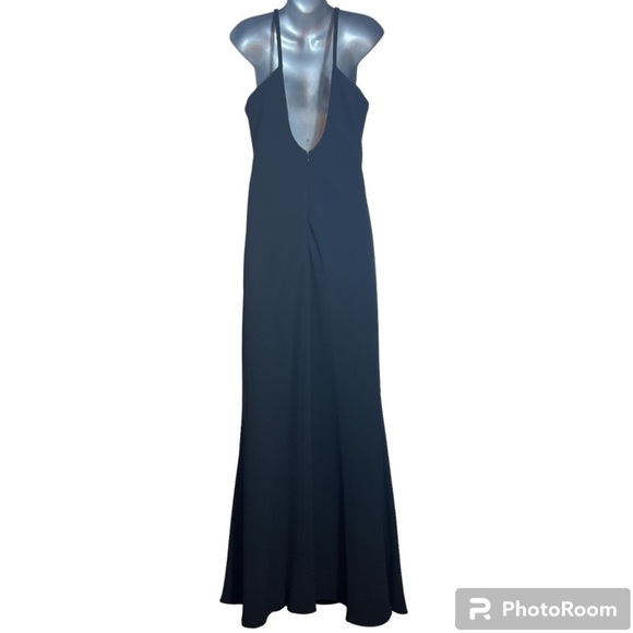 CALVIN KLEIN Crepe Halter Gown, NWT, Size 14 - Picture 4 of 9